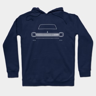 1966 AMC Rambler American classic car white outline Hoodie